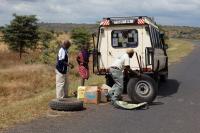 Flat Tyre near Arusha