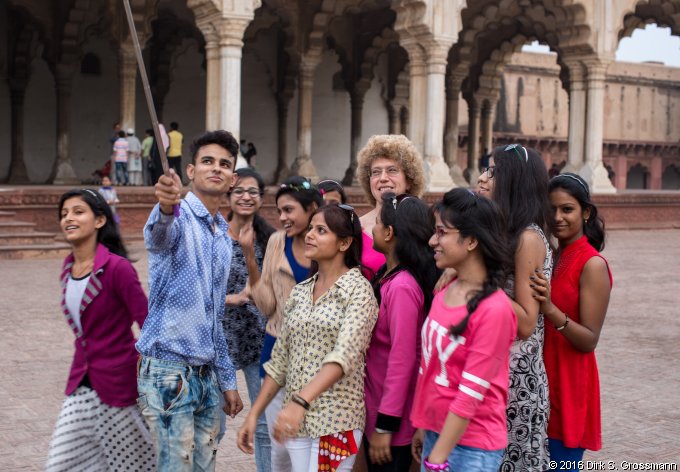 Taking a Selfie at the Agra Fort (Click for next group)
