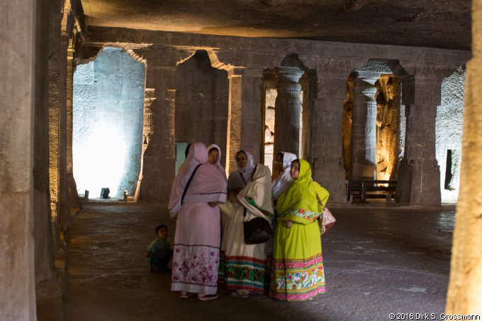 Women in the Ajanta Caves (Click for next image)