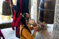 Ringing the Bell at the Pindaya Caves