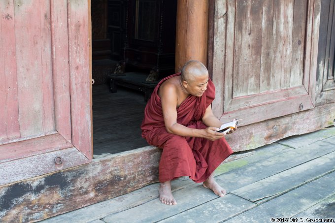 Monk at the Shwe In Bin Monastery (Click for next image)