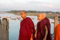 Monks on the U-Pain Bridge