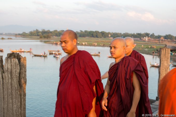 Monks on the U-Pain Bridge (Click for next image)