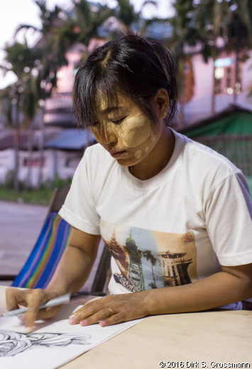 Artist Girl in Sittwe (Click for next image)